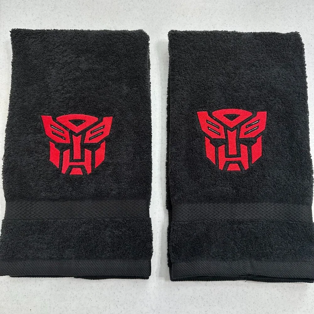 Transformers Towels Embroidered Autobots Hand Towel Set Bathroom Decor Robots